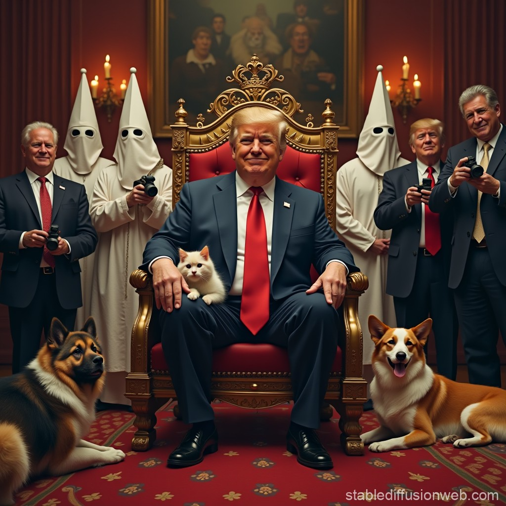 Donald Trump KKK Throne MAGA Republican Blank Meme Template