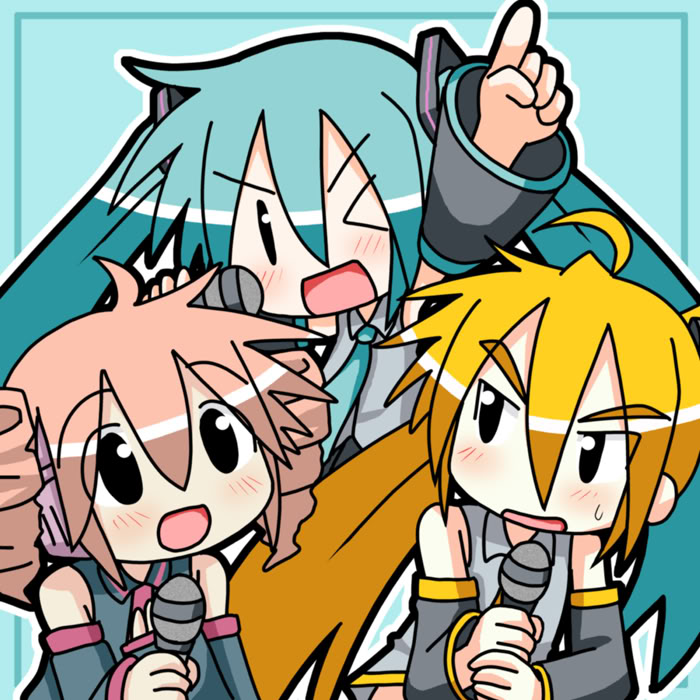 Triple Baka [from Vocaloid] Blank Meme Template