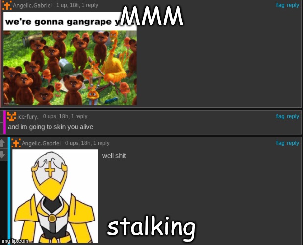 MMM; stalking | made w/ Imgflip meme maker
