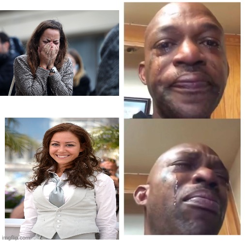 Long brown hairs isn't the same | image tagged in crying man | made w/ Imgflip meme maker