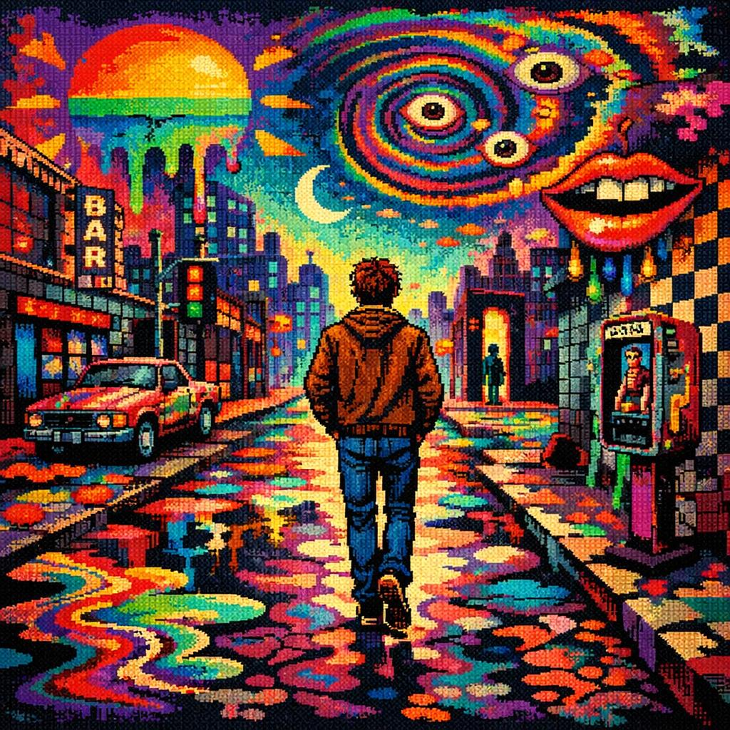 man walking on street Blank Meme Template