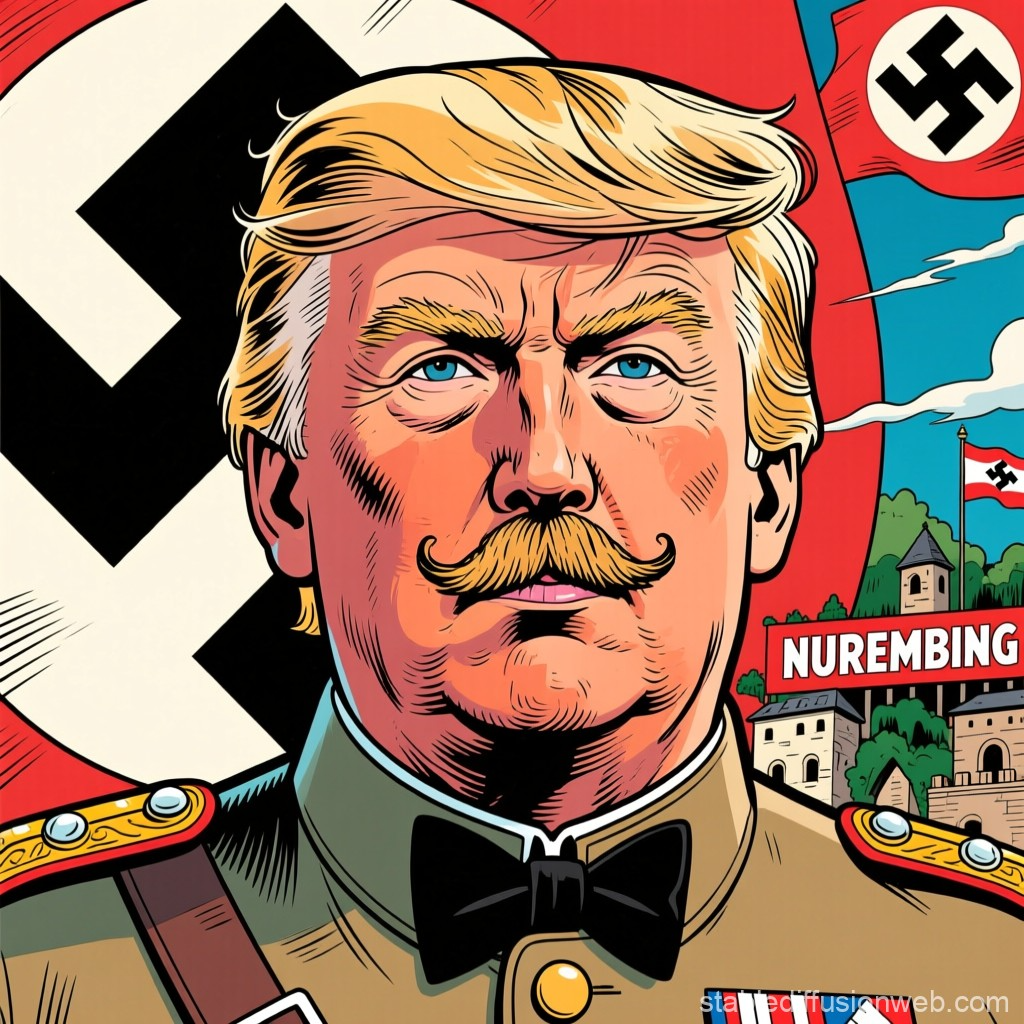 Donald Trump as Adolf Hitler Nazi Dictator Blank Meme Template
