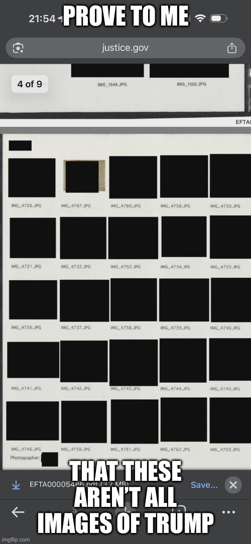 Prove it | PROVE TO ME; THAT THESE AREN’T ALL IMAGES OF TRUMP | image tagged in ep | made w/ Imgflip meme maker