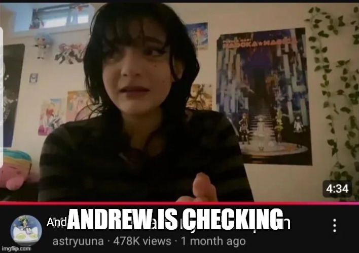 Andrew found the anonymous porn | ANDREW IS CHECKING | image tagged in andrew found the anonymous porn | made w/ Imgflip meme maker