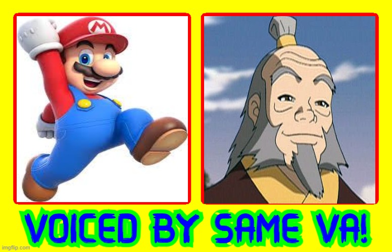 charles martinet | image tagged in voiced by same va,charles martinet,uncle iroh,mario,videogames,legends | made w/ Imgflip meme maker