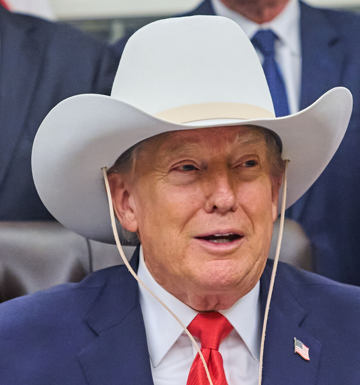 Trump goofy cowboy hat Blank Meme Template