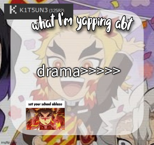 FRFR | drama>>>>> | image tagged in kitsunes announcement temp | made w/ Imgflip meme maker