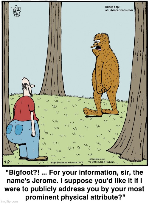 Rubes | image tagged in comics,rubes,bigfoot,jerome,bigbutt | made w/ Imgflip meme maker