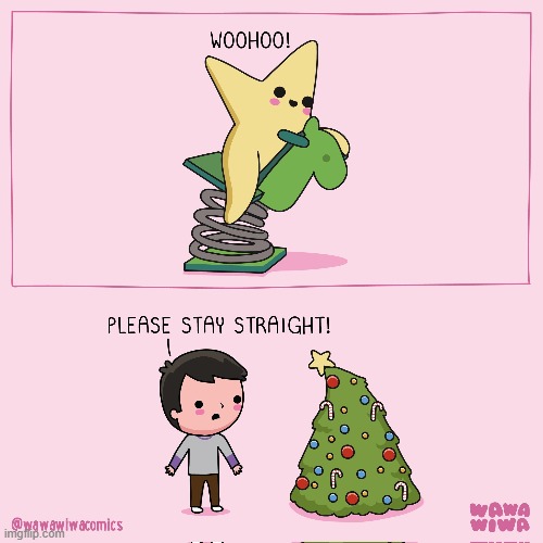 image tagged in christmas,star,horse,spring rider,christmas tree,crooked | made w/ Imgflip meme maker