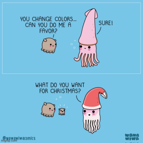 image tagged in octopus,baby,squid,santa,santa claus,christmas | made w/ Imgflip meme maker