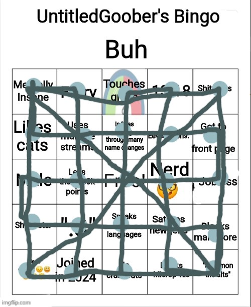 UntitledGoober's Bingo | image tagged in untitledgoober's bingo | made w/ Imgflip meme maker