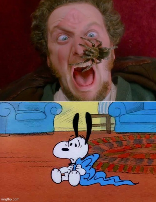 Snoopy scared of Marv's roar | image tagged in home alone,snoopy | made w/ Imgflip meme maker