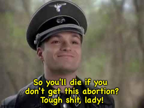 grammar nazi | So you'll die if you 
don't get this abortion?
Tough shit, lady! | image tagged in grammar nazi | made w/ Imgflip meme maker