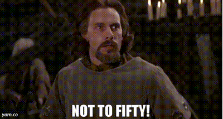 Not to Fifty! Blank Meme Template