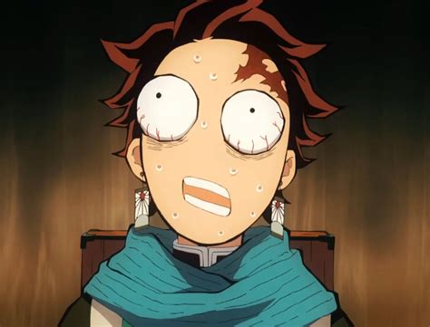 Demon slayer shocked Blank Meme Template