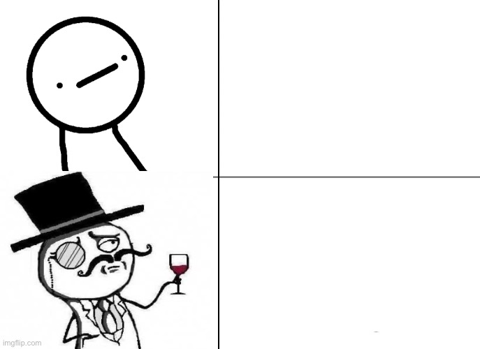 Fancy stickman Blank Meme Template
