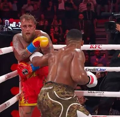 Jake Paul right before the knockout Blank Meme Template