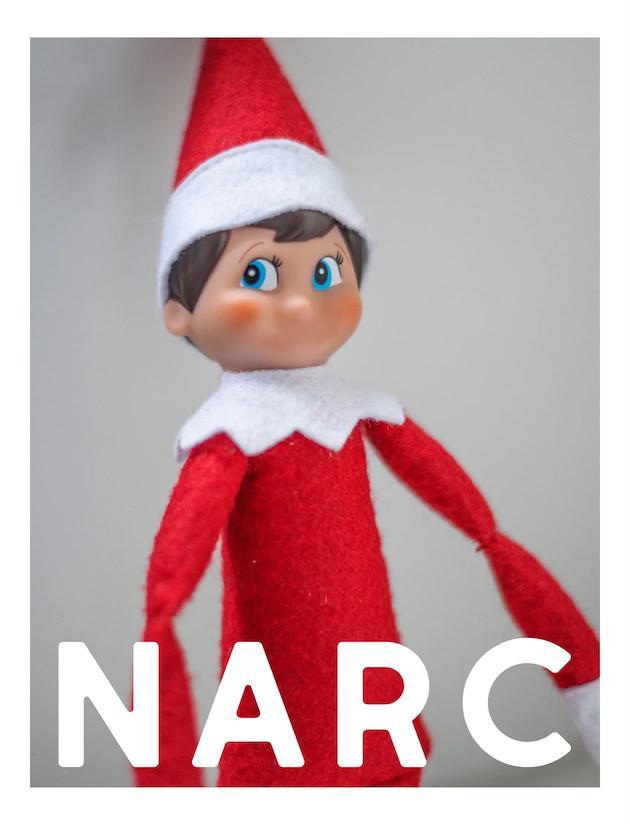 no mouth NARC elf on the shelf Blank Meme Template