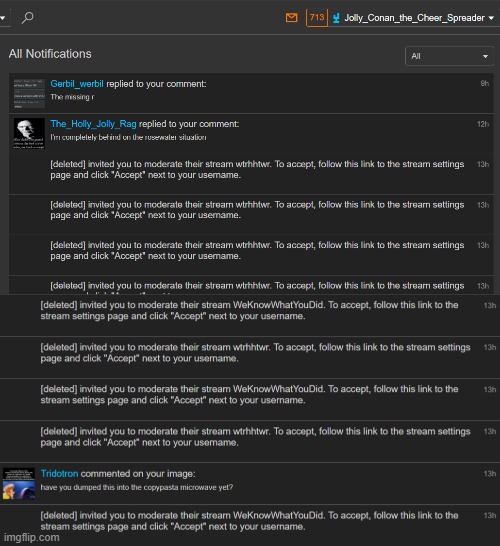 someone angy, now I have to sort through SEVEN FUCKING HUNDRED notifications | made w/ Imgflip meme maker