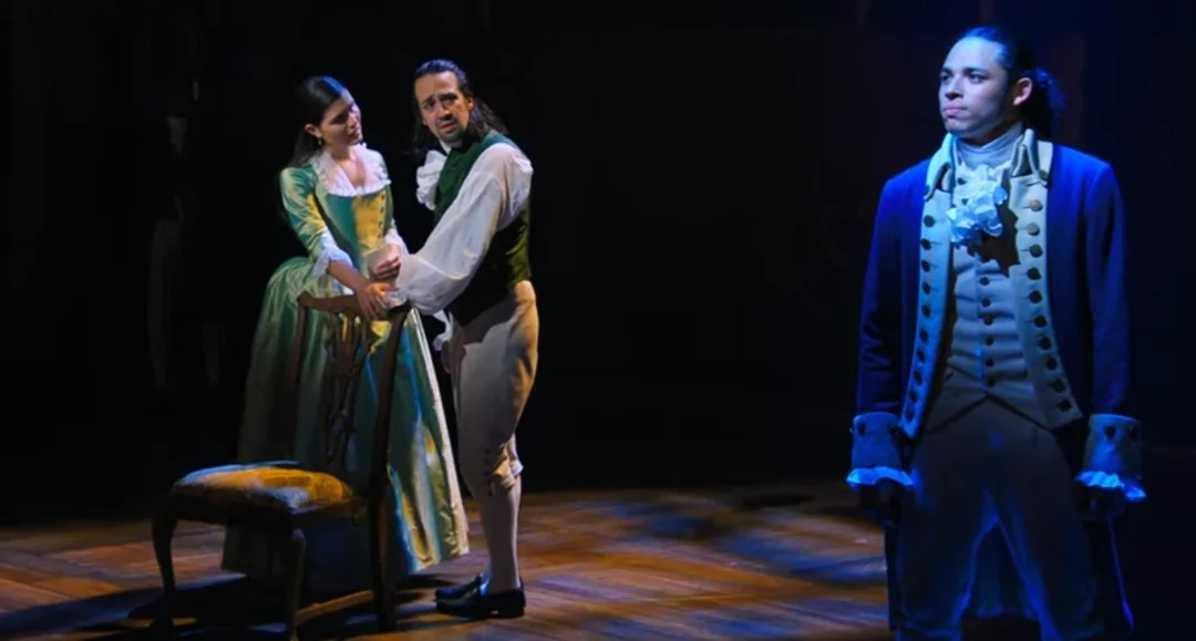 Lams in front of Eliza Blank Meme Template