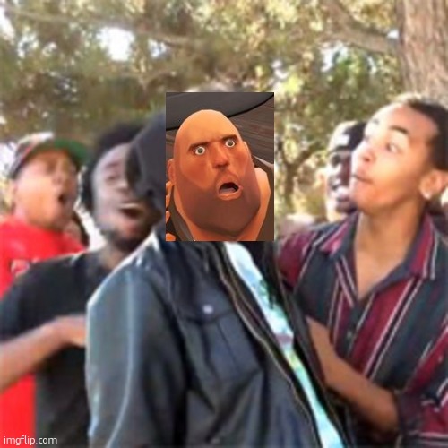 heavy ROASTED YOU | image tagged in black boy roast,tf2 heavy | made w/ Imgflip meme maker
