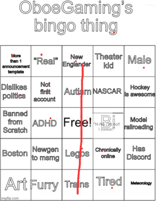 OboeGaming bingo thing V1 | image tagged in oboegaming bingo thing v1 | made w/ Imgflip meme maker