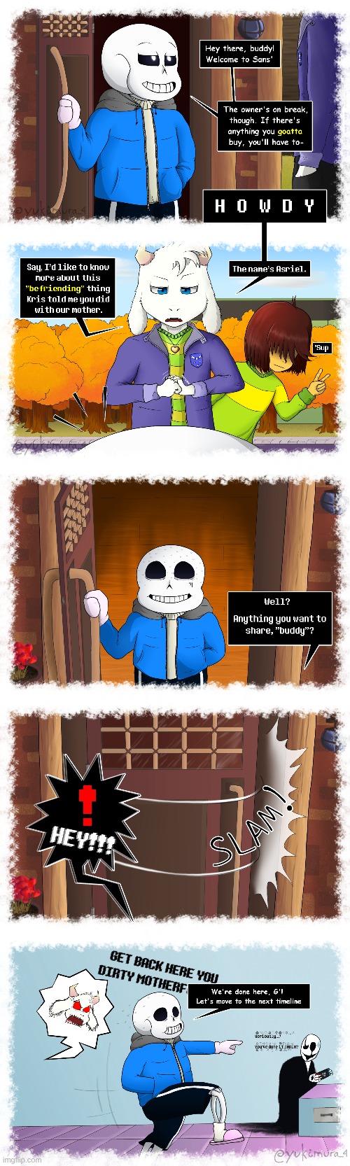Leaked scene from Chapter 6 | image tagged in asriel dreemurr,deltarune,sans,gaster,comic,where are the pixels | made w/ Imgflip meme maker