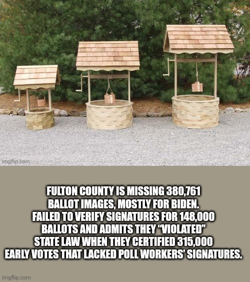 Biden won by 11k | FULTON COUNTY IS MISSING 380,761 BALLOT IMAGES, MOSTLY FOR BIDEN. FAILED TO VERIFY SIGNATURES FOR 148,000 BALLOTS AND ADMITS THEY “VIOLATED” STATE LAW WHEN THEY CERTIFIED 315,000 EARLY VOTES THAT LACKED POLL WORKERS’ SIGNATURES. | image tagged in funny memes | made w/ Imgflip meme maker
