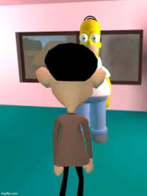 in simpsons hit & run, you play as mr. Bean | made w/ Imgflip meme maker