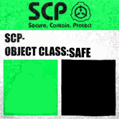 Safe Text SCP Blank Meme Template