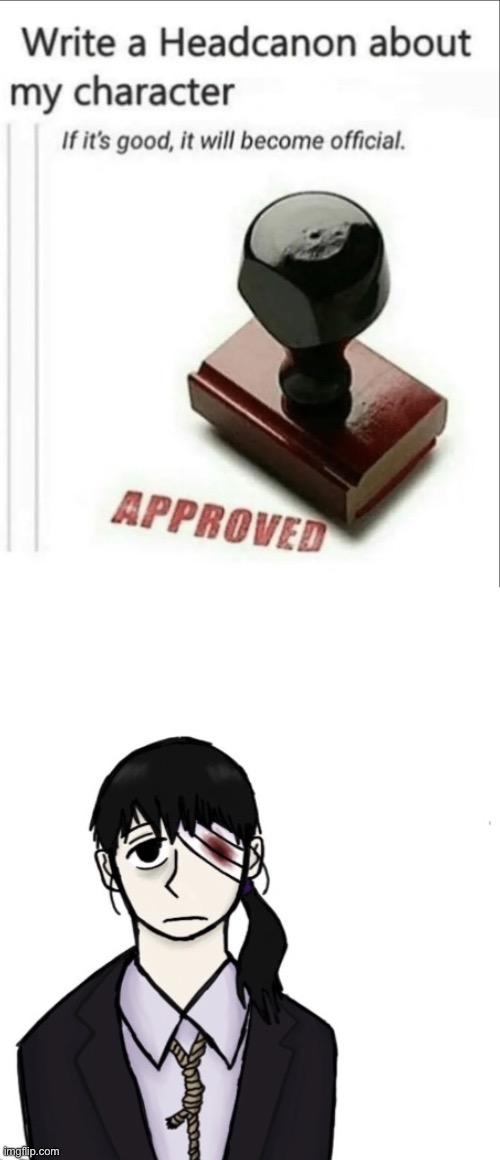 Ok what about her | image tagged in write a headcanon | made w/ Imgflip meme maker