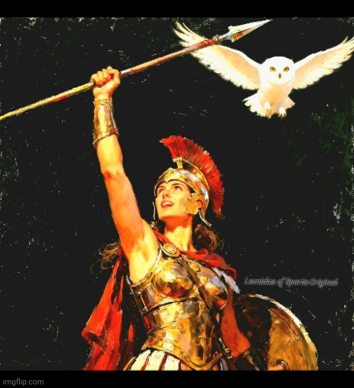 Athena. Godess of wisdom, protector of heroes. | made w/ Imgflip meme maker
