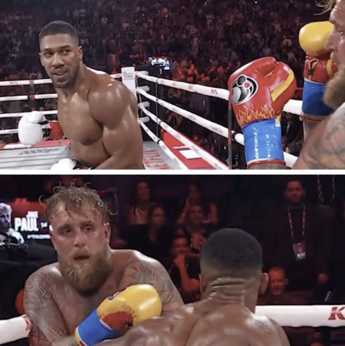 Jake Paul vs. Anthony Joshua Blank Meme Template