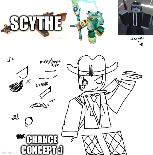 Another forsaken x phighting skin concept, I decided to get a little bit creative with this one I guess. | SCYTHE; CHANCE CONCEPT :] | made w/ Imgflip meme maker