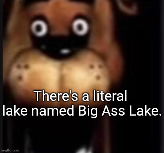 fred fazbar | There's a literal  lake named Big Ass Lake. | image tagged in fred fazbar | made w/ Imgflip meme maker