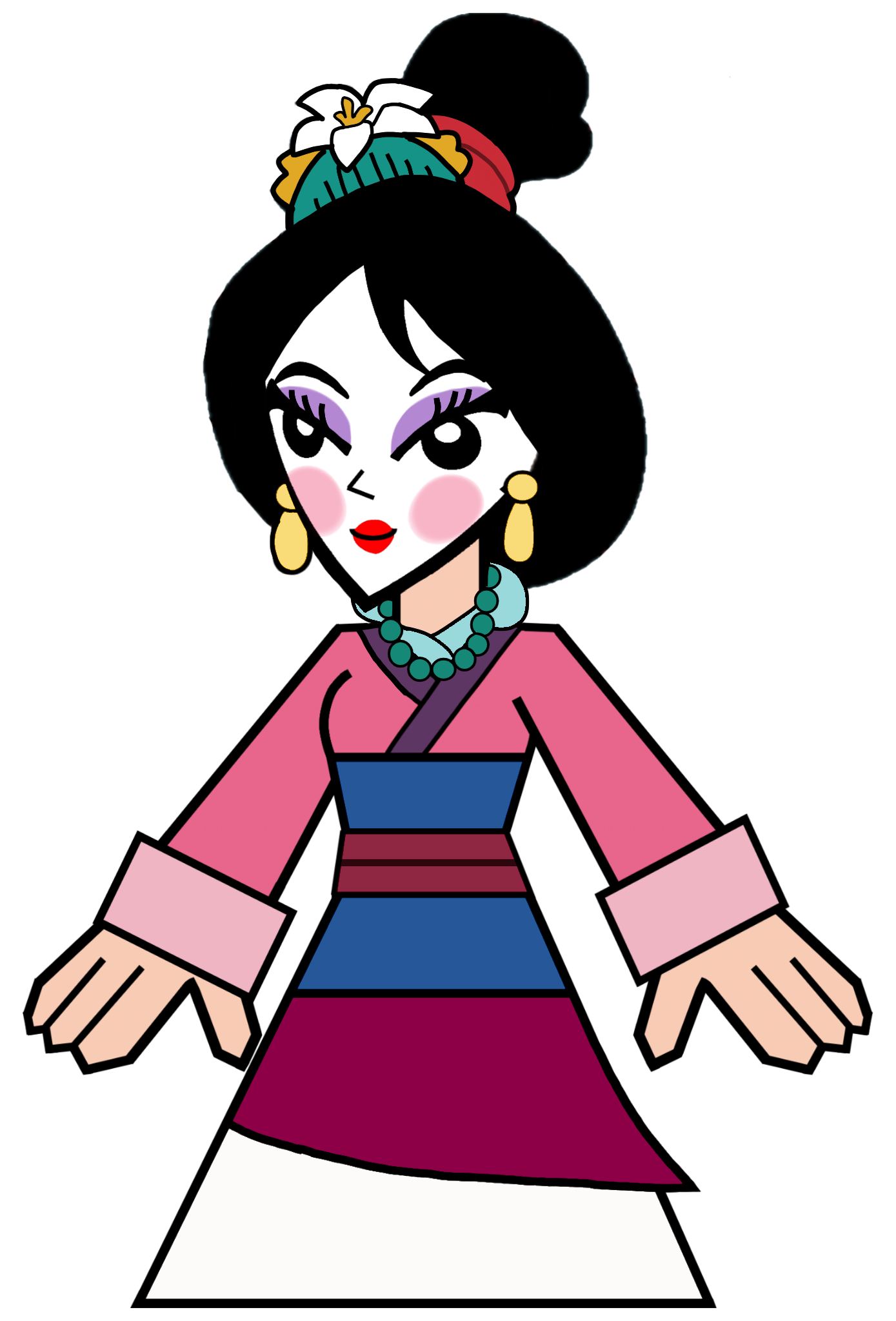 Fa Mulan (Bride Matchmaking) in Hero 108 Style Blank Meme Template