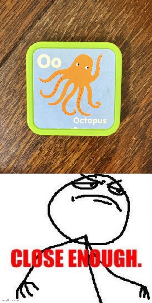 "Octopus" | image tagged in memes,close enough,octopus,you had one job,octopuses,animals | made w/ Imgflip meme maker