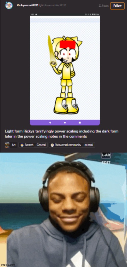 how do we tell him | image tagged in speed laughing | made w/ Imgflip meme maker