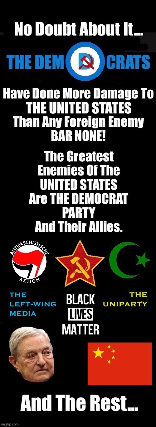 It can’t be said enough… | THE UNITED STATES | image tagged in political meme,democrats,biggest threat,anti usa,allies,extremists | made w/ Imgflip meme maker