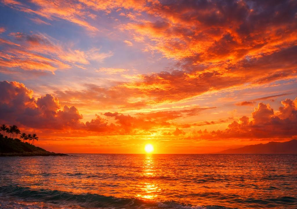 Beautiful Sunset Blank Meme Template