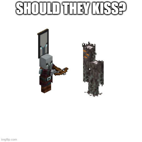 Blank Transparent Square Meme | SHOULD THEY KISS? | image tagged in memes,blank transparent square | made w/ Imgflip meme maker