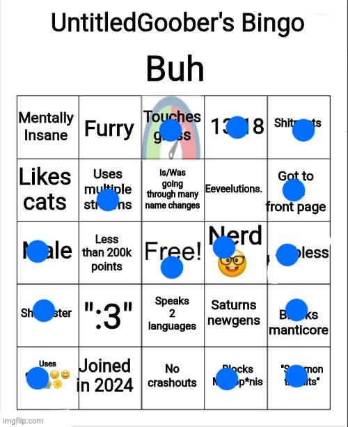 UntitledGoober's Bingo | image tagged in untitledgoober's bingo | made w/ Imgflip meme maker