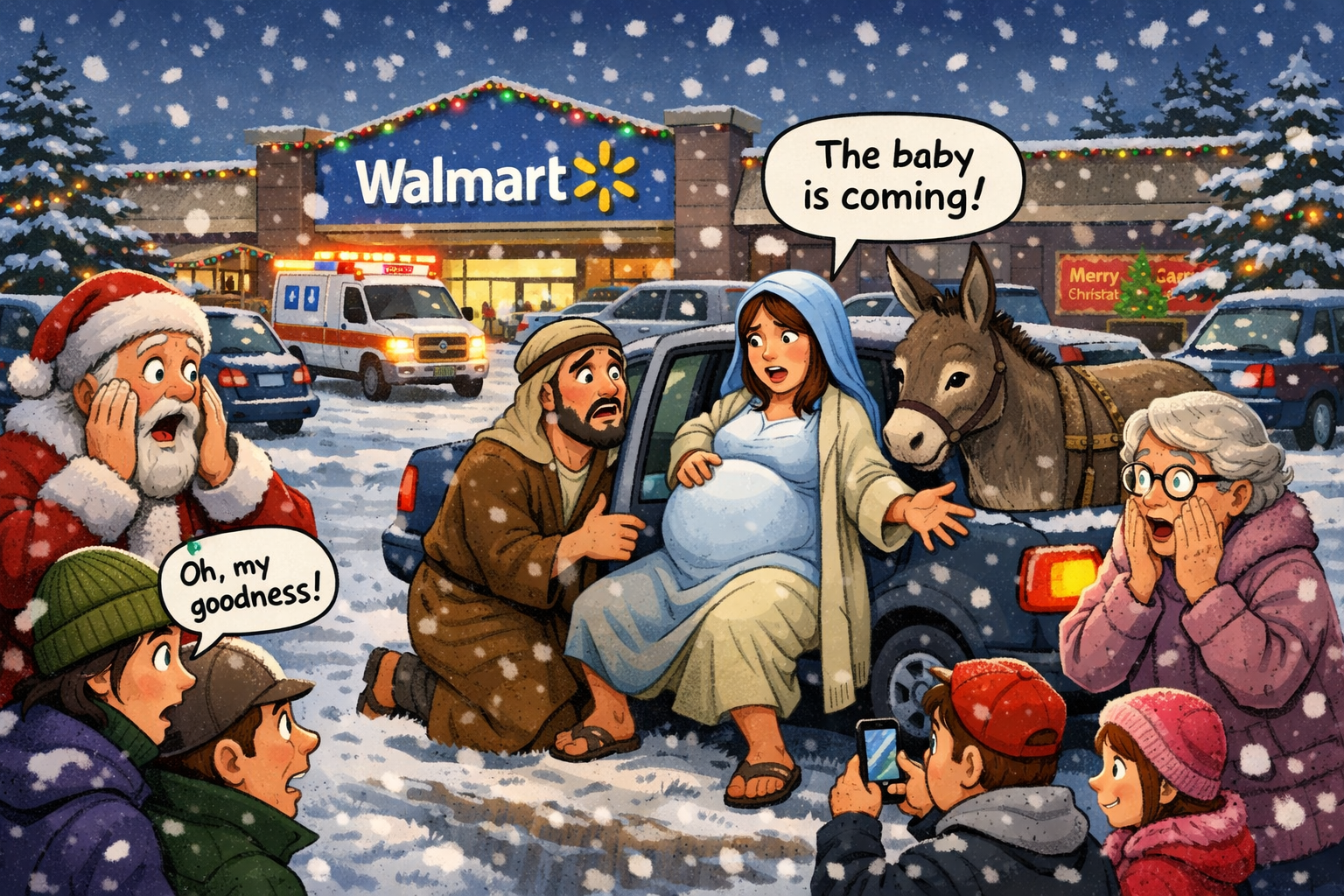 Real life Christmas Story Blank Meme Template