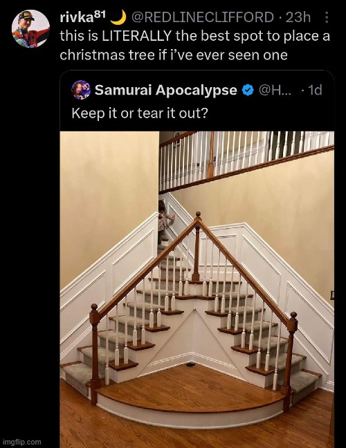 image tagged in stairs,space,spot,christmas,tree,christmas tree | made w/ Imgflip meme maker