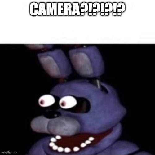 Bonnie Eye Pop | CAMERA?!?!?!? | image tagged in bonnie eye pop | made w/ Imgflip meme maker