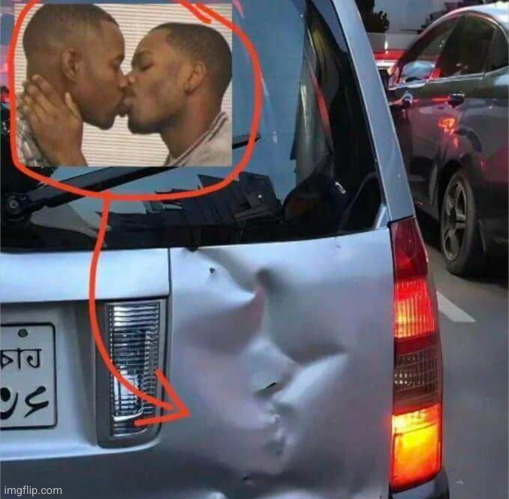 two gay men kissing each other | image tagged in gay men,kissing,gay,wierd,funny,car accident | made w/ Imgflip meme maker