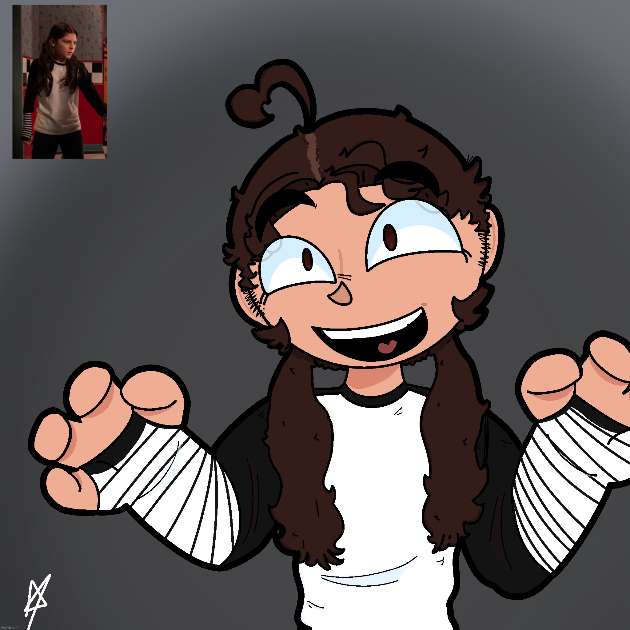 my babyyyyyy Charlieeee (fnaf movie 2 version!) | image tagged in fnaf 2,charlotte emily,charlie emily,fnaf movie | made w/ Imgflip meme maker