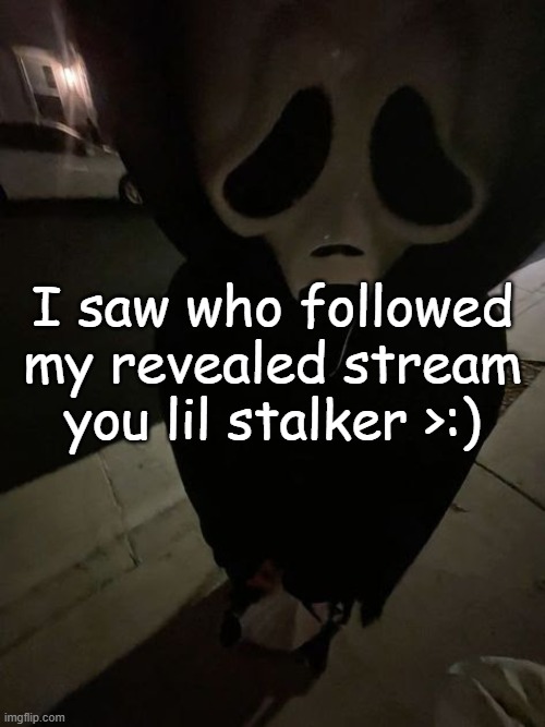 not saying who but they know who they are | I saw who followed my revealed stream you lil stalker >:) | image tagged in bleh | made w/ Imgflip meme maker