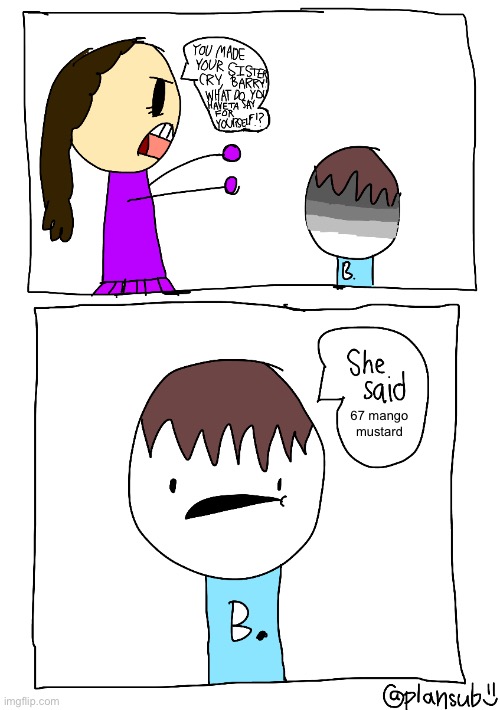 . | 67 mango mustard | image tagged in power billy | made w/ Imgflip meme maker