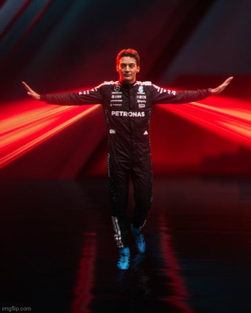 T-Pose George Russell | image tagged in t-pose george russell | made w/ Imgflip meme maker